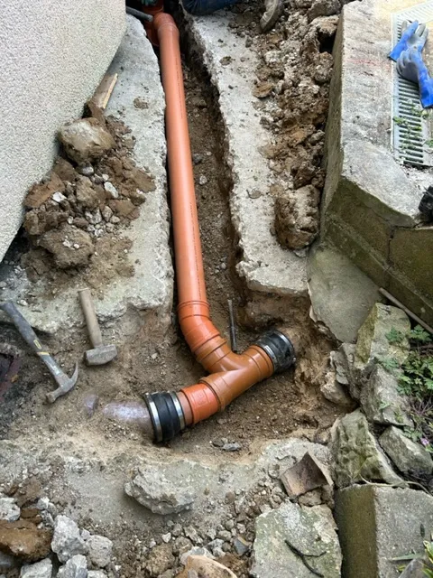 drain pipe in the ground