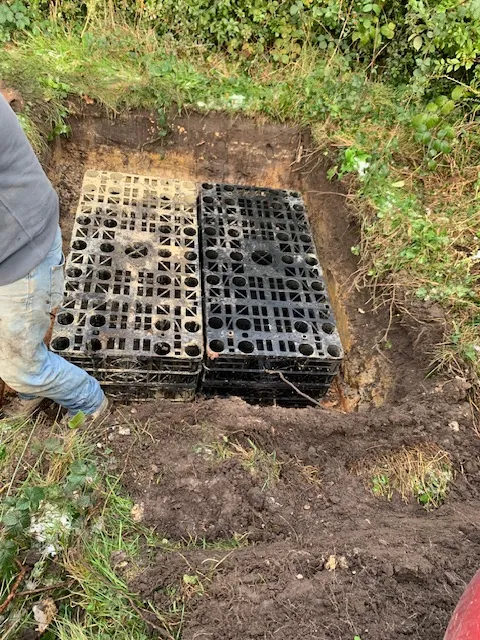 drainage work being done