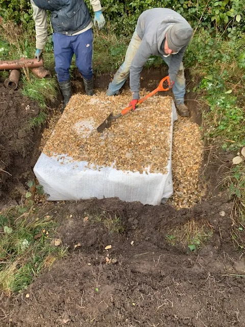 drain work covered over